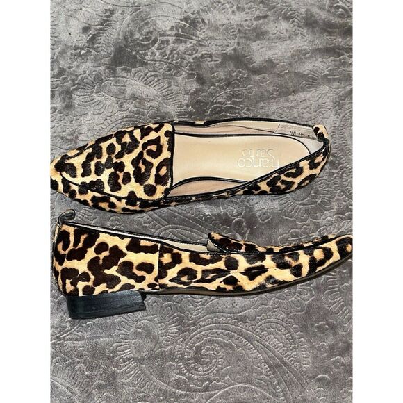 FRANCO SARTO Women's Studio Pointed Toe Leopard Calf Hair Flat Loafers US Size 7 - Picture 7 of 12